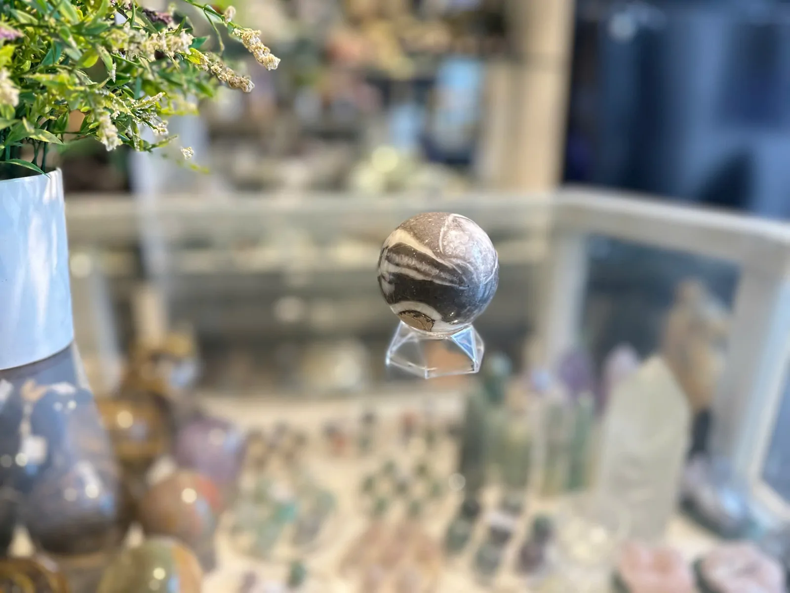 Quả cầu đá đỏ hải dương GM147-S3-1092